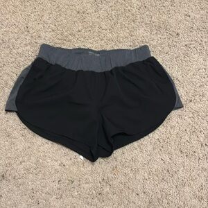 Black and grey athletic shorts